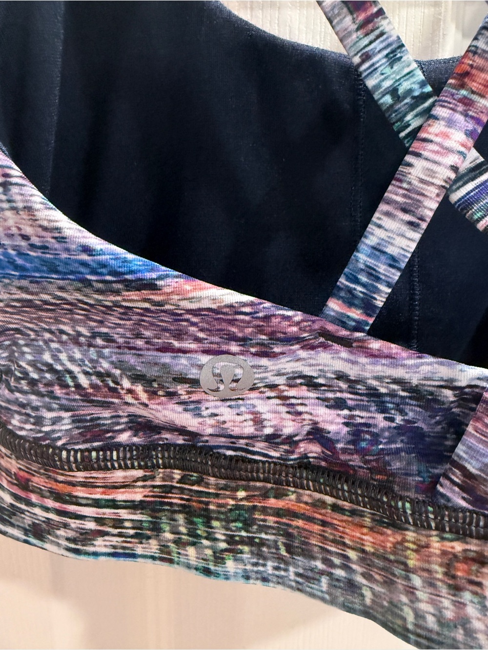 Lululemon x Peloton Energy Sports Bra | Size 6 | Multicolor Strappy Back - Picture 7 of 8